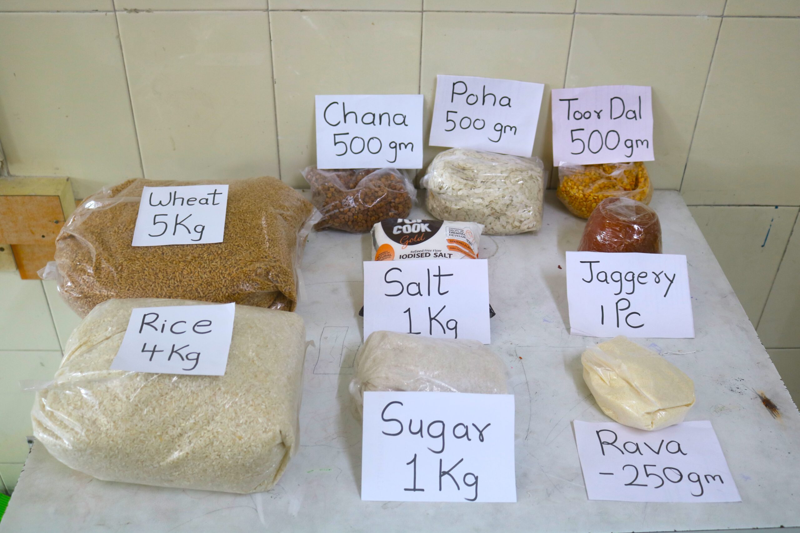 Ration kit items displayed